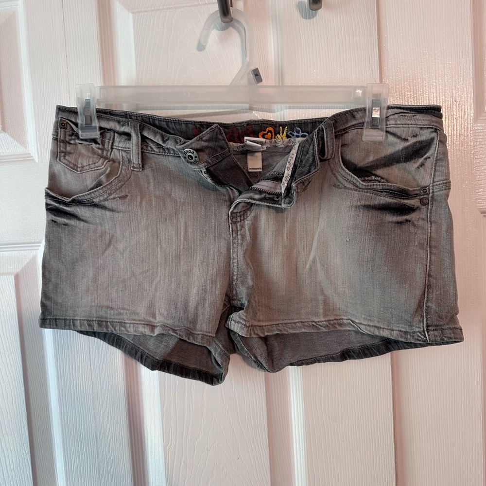 Juniors Mudd Gray Jean shorts Vintage EUC